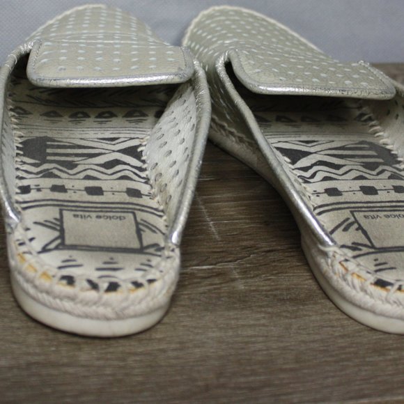 Dolce Vita Perforated Leather Espadrille Mules 🌵8 - Picture 8 of 8